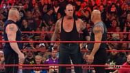 Brock Lesnar with The Undertaker and Goldberg